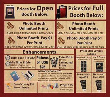 Photo booth prices 